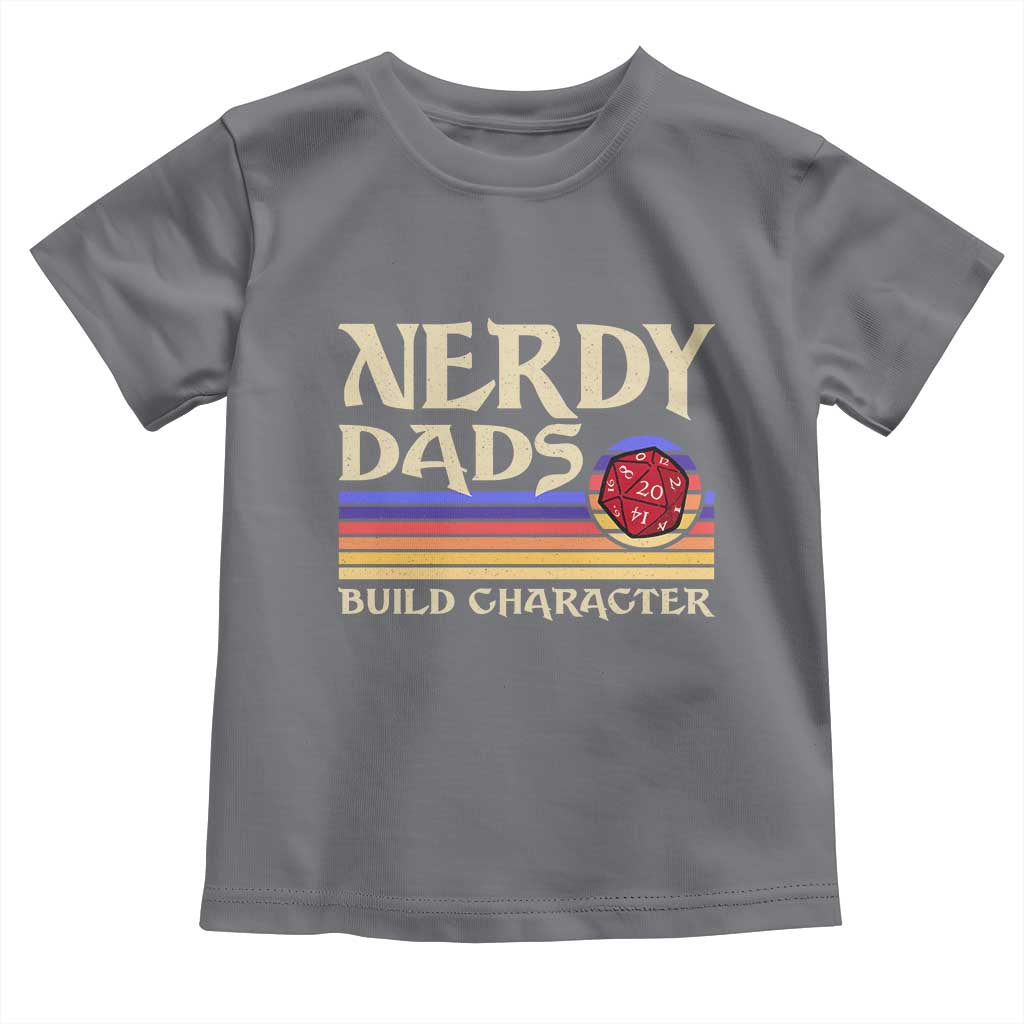 Nerdy Dad Toddler T Shirt Funny Fathers Day RPG Gaming D20 Tabletop TS11 Charcoal Print Your Wear