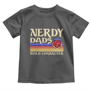 Nerdy Dad Toddler T Shirt Funny Fathers Day RPG Gaming D20 Tabletop TS11 Dark Heather Print Your Wear