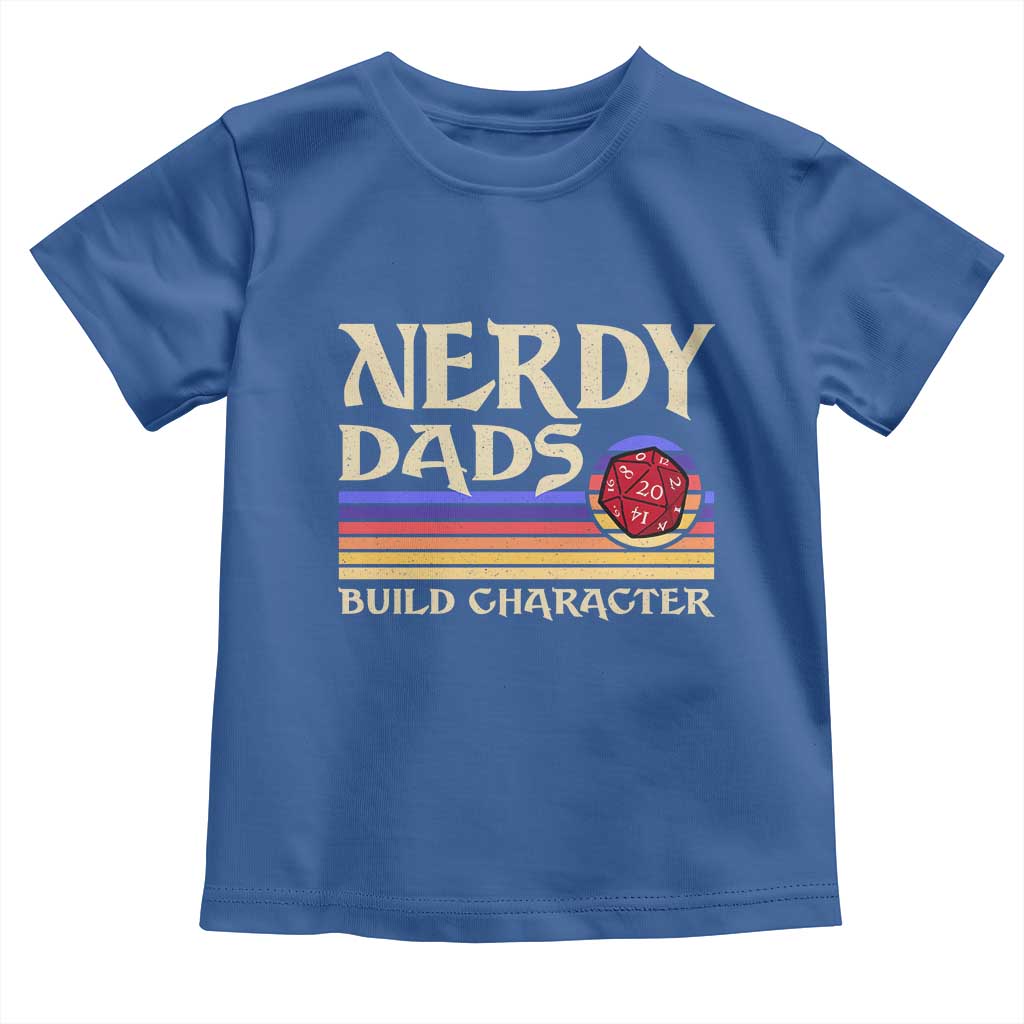 Nerdy Dad Toddler T Shirt Funny Fathers Day RPG Gaming D20 Tabletop TS11 Royal Blue Print Your Wear