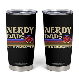 Nerdy Dad Tumbler Cup Funny Fathers Day RPG Gaming D20 Tabletop TS11 Black Print Your Wear