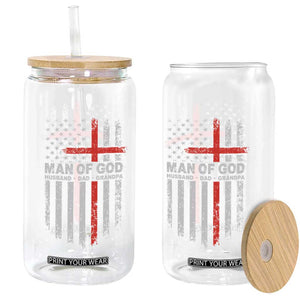 Man of God Husband Dad Protector Glass Can Christian Dad Fathers Day TS11 Print Your Wear