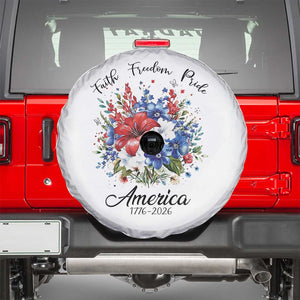 Floral 250th Anniversary Spare Tire Cover Faith Freedom Pride 4th of July 1776 2026