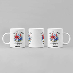 Floral 250th Anniversary Coffee Mug Faith Freedom Pride 4th of July 1776 2026 TS11 Print Your Wear