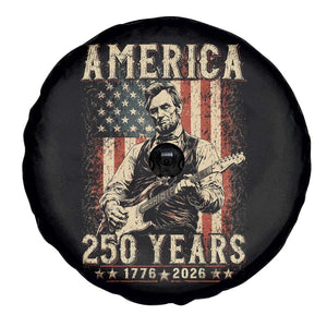 Abraham Lincoln Playing Guitar 4th July US 250th Anniversary Spare Tire Cover TS11 Print Your Wear