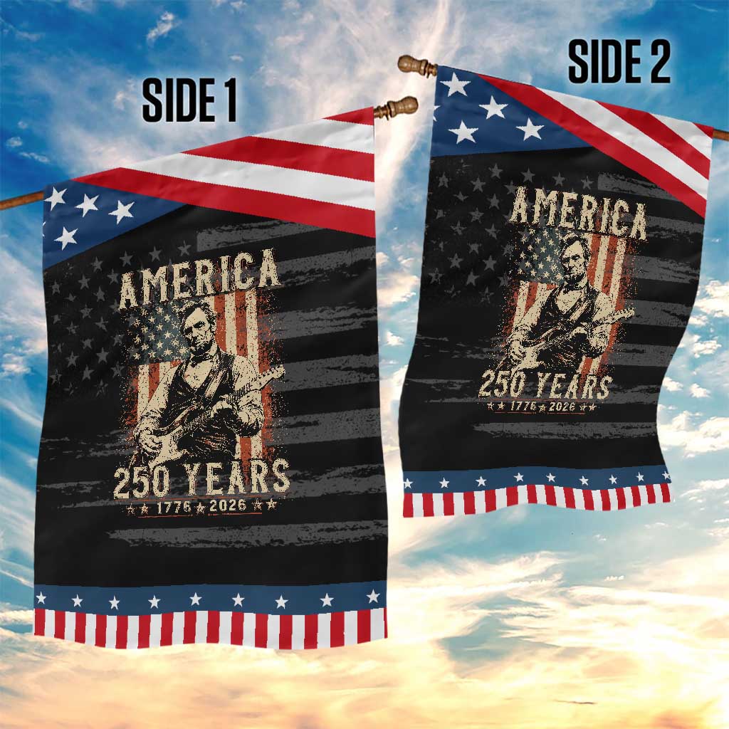 Abraham Lincoln Playing Guitar 4th July US 250th Anniversary Patriotic Garden Flag TS11 Print Your Wear