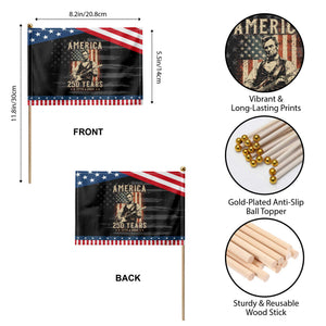 Abraham Lincoln Playing Guitar 4th July US 250th Anniversary Patriotic Handheld Flag TS11 Print Your Wear
