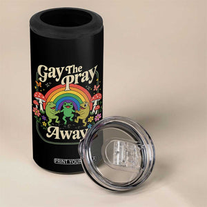 Gay The Pray Away Queer Frog LGBTQ 4 in 1 Can Cooler Tumbler TS11 Print Your Wear