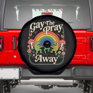 Gay The Pray Away Queer Frog LGBTQ Spare Tire Cover TS11 Black Print Your Wear