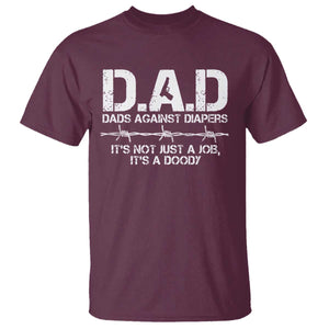 Dads Against Diapers It's Not Just A Job It's A Doody T Shirt Funny Gun New Dad