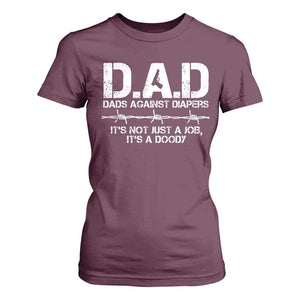 Dads Against Diapers It's Not Just A Job It's A Doody T Shirt For Women Funny Gun New Dad
