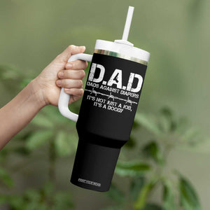 Dads Against Diapers It's Not Just A Job It's A Doody Tumbler With Handle Funny Gun New Dad TS11 Print Your Wear