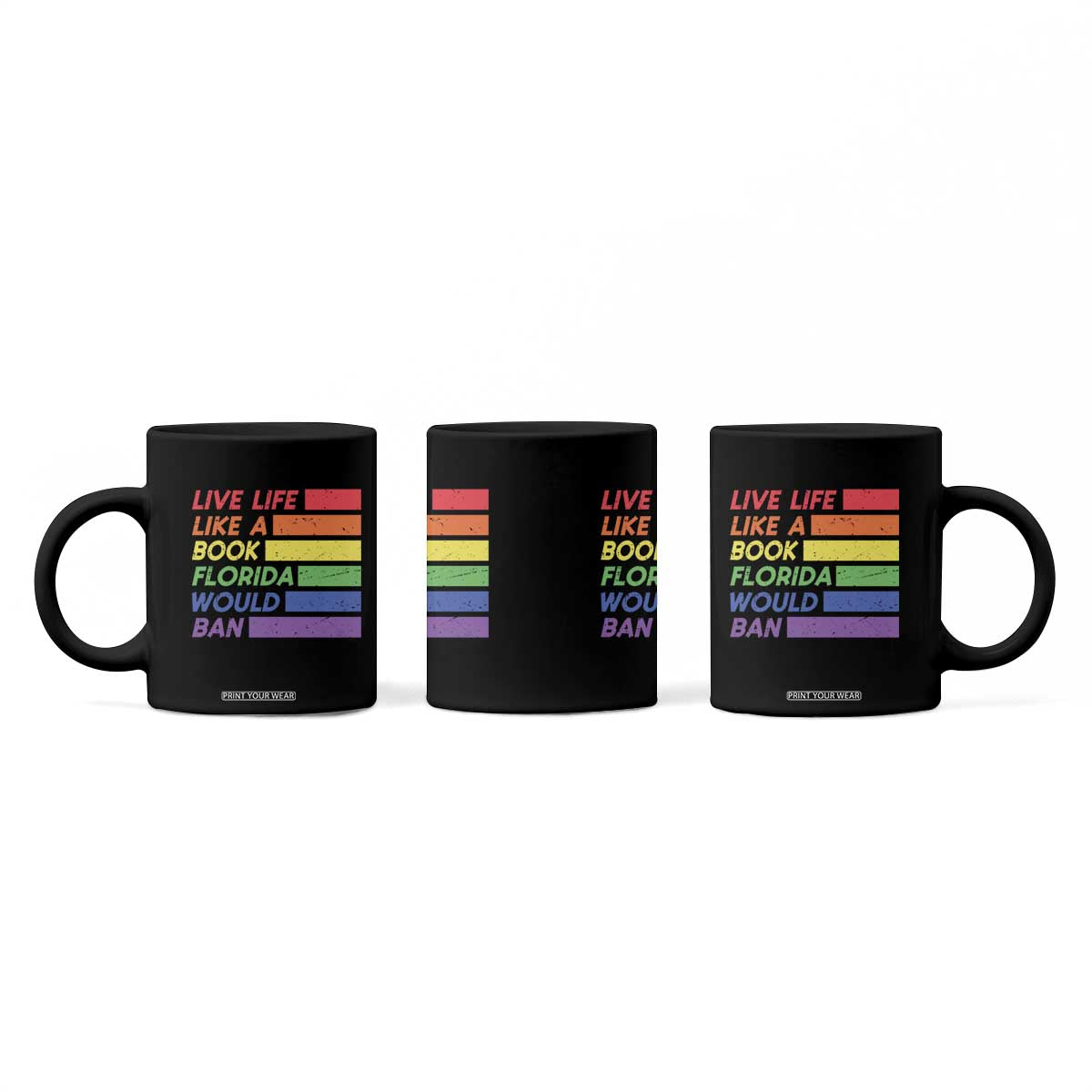 Live Life Like A Book Florida Would Ban LGBTQ Ally Pride Coffee Mug