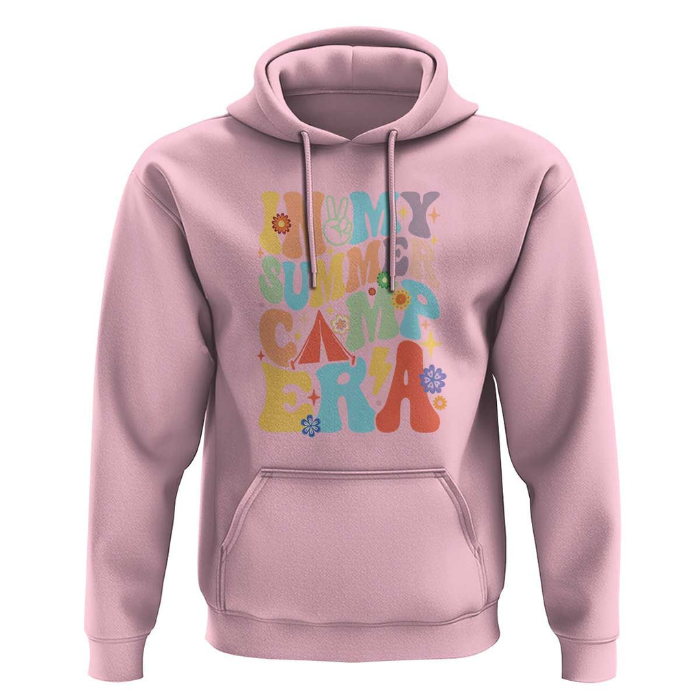 In My Summer Camp Era Hoodie Camper Retro Groovy Summer Vacation TS11 Light Pink Print Your Wear