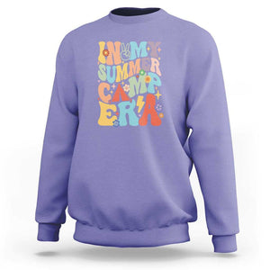 In My Summer Camp Era Sweatshirt Camper Retro Groovy Summer Vacation TS11 Violet Print Your Wear