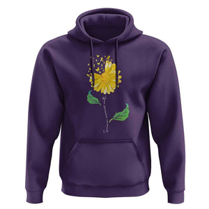 Sarcoma Awareness Hoodie Yellow Ribbon Flower TS11 Purple Print Your Wear