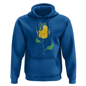 Sarcoma Awareness Hoodie Yellow Ribbon Flower TS11 Royal Blue Print Your Wear