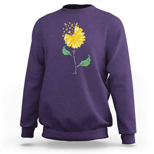 Sarcoma Awareness Sweatshirt Yellow Ribbon Flower TS11 Purple Print Your Wear