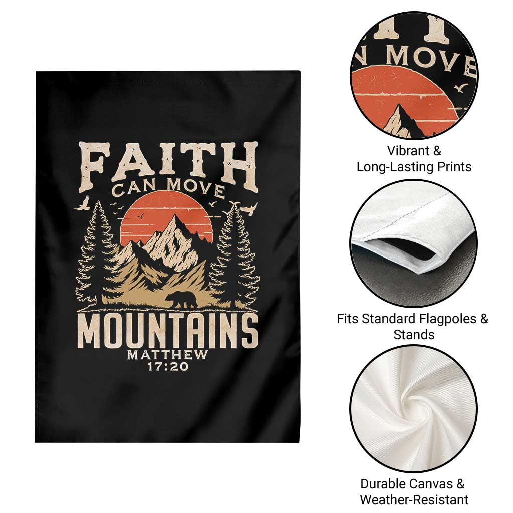Faith Can Move Mountains Garden Flag Religious Christian Camping TS11 Print Your Wear