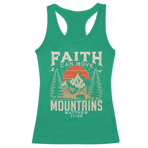 Faith Can Move Mountains Racerback Tank Top Religious Christian Camping TS11 Irish Green Print Your Wear