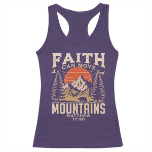 Faith Can Move Mountains Racerback Tank Top Religious Christian Camping TS11 Purple Print Your Wear