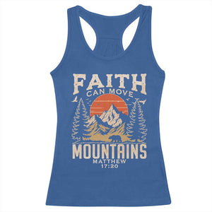 Faith Can Move Mountains Racerback Tank Top Religious Christian Camping TS11 Royal Blue Print Your Wear