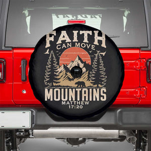 Faith Can Move Mountains Spare Tire Cover Religious Christian Camping TS11 Black Print Your Wear