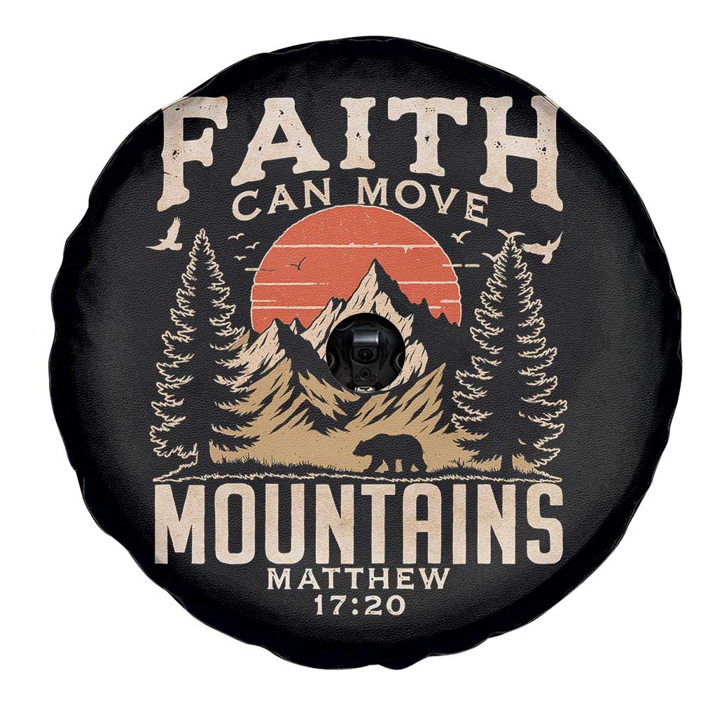 Faith Can Move Mountains Spare Tire Cover Religious Christian Camping TS11 Print Your Wear