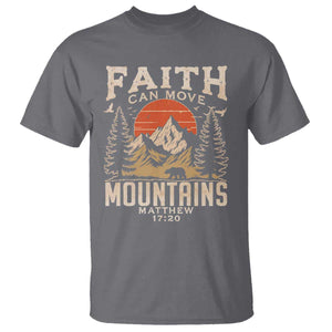 Faith Can Move Mountains T Shirt Religious Christian Camping TS11 Charcoal Print Your Wear