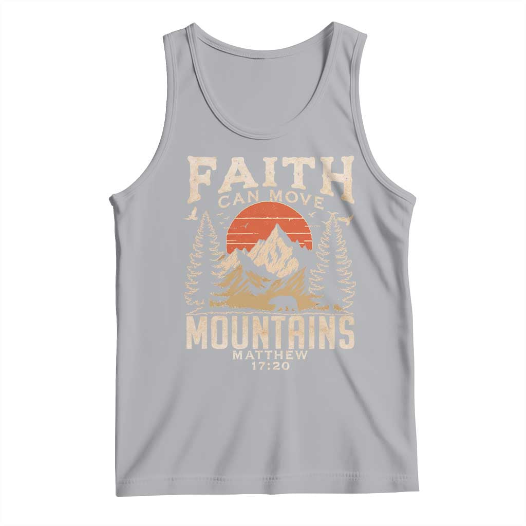 Faith Can Move Mountains Tank Top Religious Christian Camping TS11 Athletic Heather Print Your Wear
