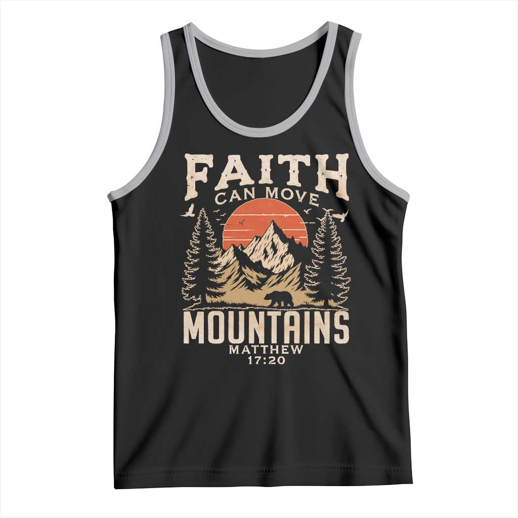 Faith Can Move Mountains Tank Top Religious Christian Camping TS11 Black Athletic Heather Print Your Wear