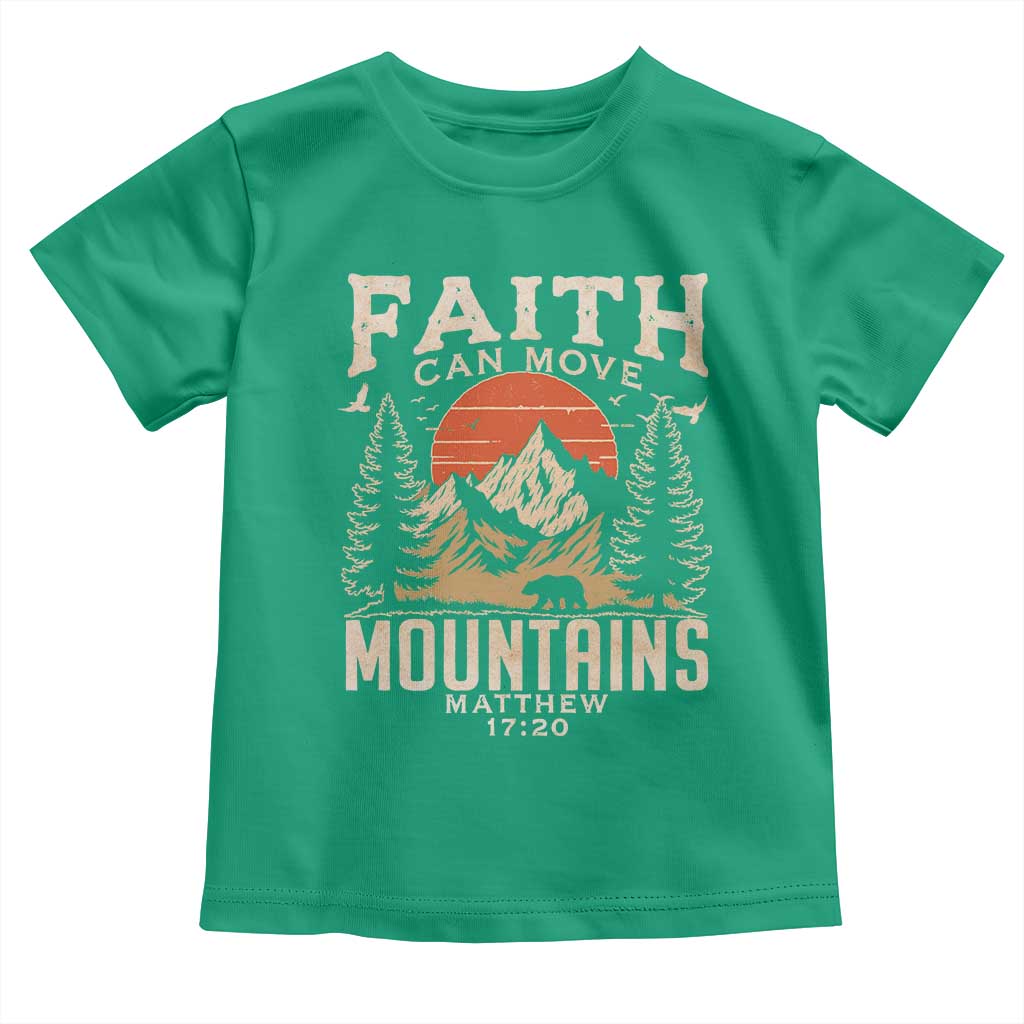 Faith Can Move Mountains Toddler T Shirt Religious Christian Camping TS11 Irish Green Print Your Wear