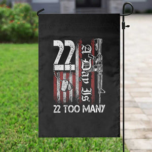 Suicide Awareness PTSD Veteran Garden Flag 22 A Day Is Too Many Vintage American Flag TS11 Print Your Wear