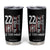 Suicide Awareness PTSD Veteran Tumbler Cup 22 A Day Is Too Many Vintage American Flag TS11 Black Print Your Wear