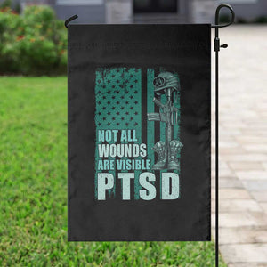 PTSD Awareness Not All Wounds Are Visible Garden Flag PTSD Veteran Military Soldier TS11 Print Your Wear