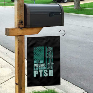 PTSD Awareness Not All Wounds Are Visible Garden Flag PTSD Veteran Military Soldier TS11 Print Your Wear