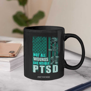 PTSD Awareness Not All Wounds Are Visible Coffee Mug PTSD Veteran Military Soldier TS11 Print Your Wear