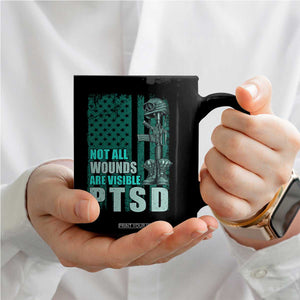 PTSD Awareness Not All Wounds Are Visible Coffee Mug PTSD Veteran Military Soldier TS11 Print Your Wear