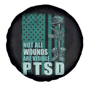 PTSD Awareness Not All Wounds Are Visible Spare Tire Cover PTSD Veteran Military Soldier TS11 Print Your Wear