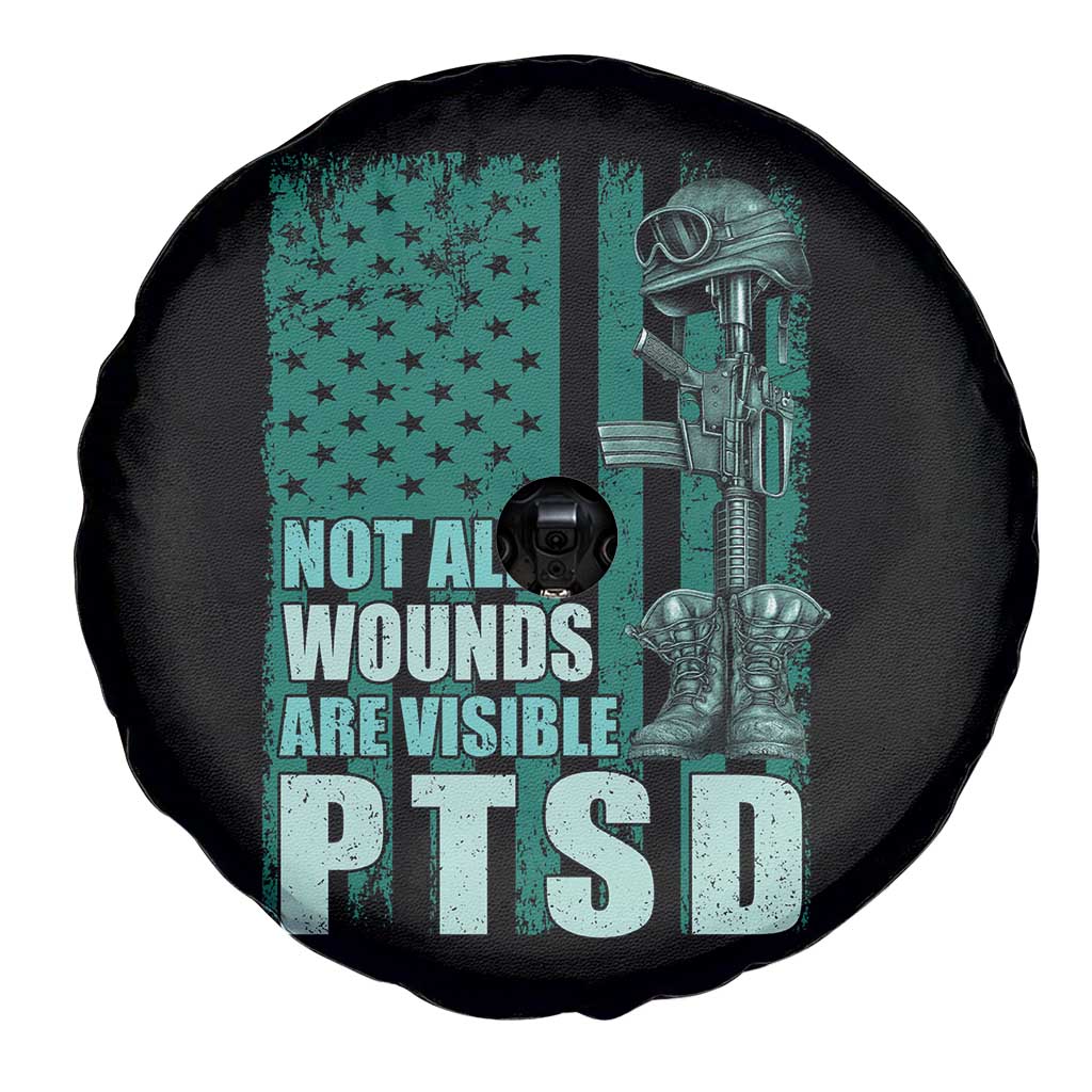 PTSD Awareness Not All Wounds Are Visible Spare Tire Cover PTSD Veteran Military Soldier TS11 Print Your Wear