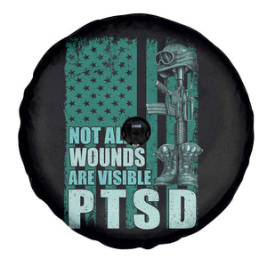PTSD Awareness Not All Wounds Are Visible Spare Tire Cover PTSD Veteran Military Soldier TS11 Print Your Wear