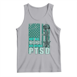 PTSD Awareness Not All Wounds Are Visible Tank Top PTSD Veteran Military Soldier TS11 Athletic Heather Print Your Wear