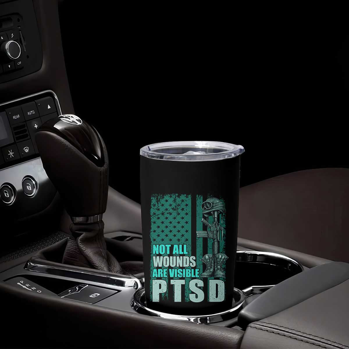PTSD Awareness Not All Wounds Are Visible Tumbler Cup PTSD Veteran Military Soldier TS11 Print Your Wear