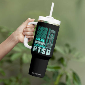 PTSD Awareness Not All Wounds Are Visible Tumbler With Handle PTSD Veteran Military Soldier TS11 Print Your Wear