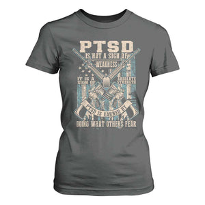 PTSD Veteran T Shirt For Women PTSD Is Not A Sign Of Weakness It Is A Sign Of Absolute Strength TS11 Dark Heather Print Your Wear