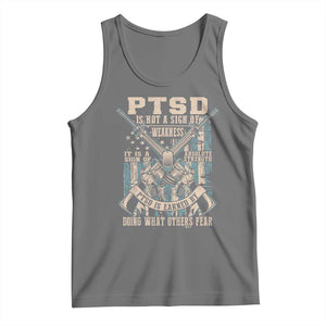 PTSD Veteran Tank Top PTSD Is Not A Sign Of Weakness It Is A Sign Of Absolute Strength TS11 Black Heather Print Your Wear
