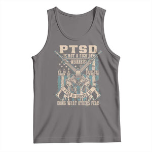 PTSD Veteran Tank Top PTSD Is Not A Sign Of Weakness It Is A Sign Of Absolute Strength TS11 Deep Heather Print Your Wear
