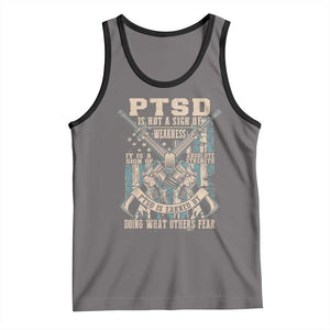 PTSD Veteran Tank Top PTSD Is Not A Sign Of Weakness It Is A Sign Of Absolute Strength TS11 Deep Heather Black Print Your Wear