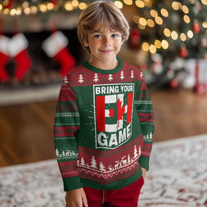 Funny Canada Pride Bring Your Eh Game Knit Sweatshirt Canadian Flag TS11 Christmas Print Your Wear