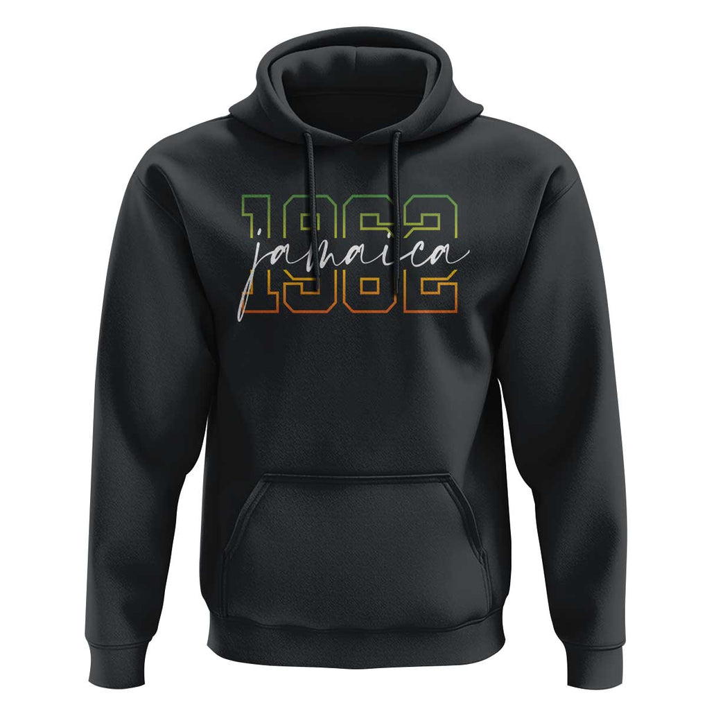 Proud Jamaican Hoodie Jamaica 1962 Rasta Flag TS11 Black Print Your Wear