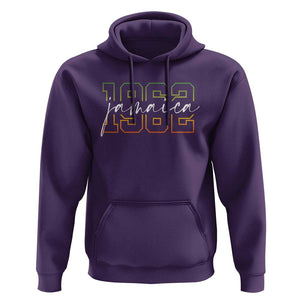 Proud Jamaican Hoodie Jamaica 1962 Rasta Flag TS11 Purple Print Your Wear